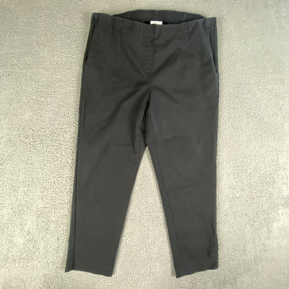J Jill Pants Womens 10 Black Pull On Slim Leg Versatile Cotton Stretch Casual‎